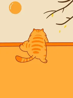 晒太阳的橘猫